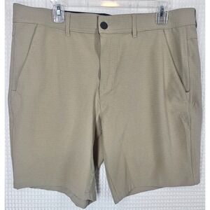 George Shorts Mens 36 Walk Short Stretch Moisture Wicking Tan Beige EUC